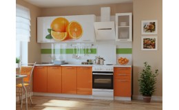 Кухонный гарнитур риал k-87 оранжевый 2000