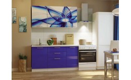 Кухонный гарнитур риал 1500 абстракция-синий