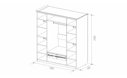 Шкаф 4-х дверный Милана-2