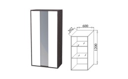 Шкаф навесной со стеклом К04  Куб