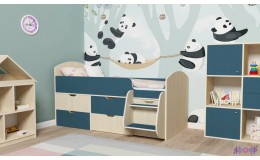 Детская кровать-чердак Малыш-7, дуб-белое дерево