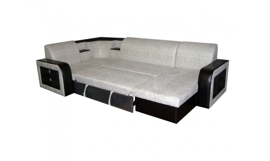 Угловой диван Эко 15 с оттоманкой