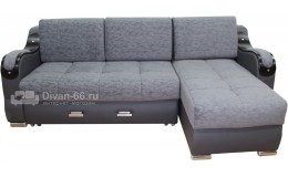 Угловой диван Эко 27 (Металлокаркас) тройной раскладки (Барк 11)