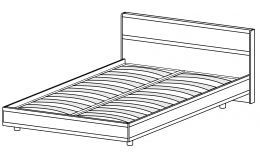 Кровать КР-2001 (1,2х2,0)