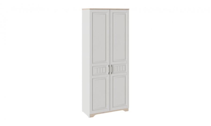 Шкаф для одежды с глухими дверями «Тоскана» (Белый Жемчуг/Гикори Джексон)